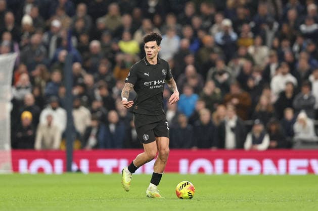 1st February 2026; Tottenham Hotspur Stadium, London, England; Premier League Football, Tottenham Hotspur versus Manchester City; Nico O Reilly of Manchester City on the ball  KatiexChan Content restricted for UK based newspaper