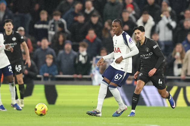 1st February 2026; Tottenham Hotspur Stadium, London, England; Premier League Football, Tottenham Hotspur versus Manchester City; Jun ai Byfield of Tottenham Hotspur  KatiexChan Content restricted for UK based newspaper