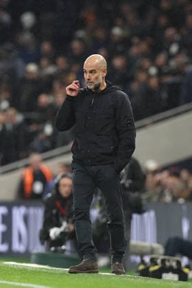 1st February 2026; Tottenham Hotspur Stadium, London, England; Premier League Football, Tottenham Hotspur versus Manchester City; Manchester City manager Pep Guardiola  KatiexChan Content restricted for UK based newspaper