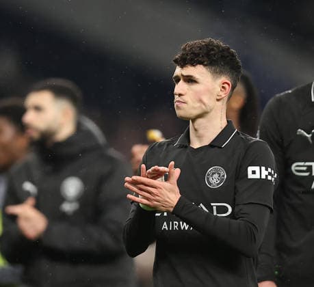 1st February 2026; Tottenham Hotspur Stadium, London, England; Premier League Football, Tottenham Hotspur versus Manchester City; Phil Foden of Manchester City thanking the fans after the match  KatiexChan Content restricted for UK based newspaper