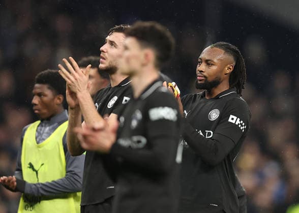 1st February 2026; Tottenham Hotspur Stadium, London, England; Premier League Football, Tottenham Hotspur versus Manchester City; Nico Gonzalez and Antoine Semenyo of Manchester City thanking the fans after the match  KatiexChan Content restricted for UK based newspaper