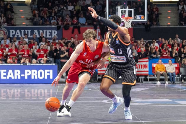 Justin Jessup 10 (FC Bayern Basketball), Mark Smith 13 (Ratiopharm Ulm), FC Bayern Basketball vs. Ratiopharm Ulm, BBL, 18. Spieltag, 01.02.2026 Muenchen Bayern Deutschland