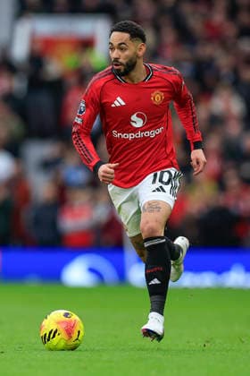 Manchester United, ManU v Fulham, Premier League Matheus Cunha (10) of Manchester United during the Premier League match between Manchester United and Fulham at Old Trafford, Manchester, UK on 1 February 2026. Manchester Old Trafford Greater Manchester UK Editorial use only DataCo restrictions apply See www.football-dataco.com , Copyright: xConorxMolloyx PSI-23668-0173