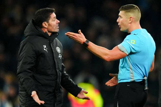 Manchester City Head of goalkeeping Xabier Mancisidor argues with referee Rob Jones at full time Tottenham Hotspur v Manchester City, Premier League, Football, Tottenham Hotspur Stadium, London, UK - 01 Feb 2026London Tottenham Hotspur Stadium United Kingdom EDITORIAL USE ONLY No use with unauthorised audio, video, data, fixture lists, club league logos or live services. Online in-match use limited to 120 images, no video emulation. No use in betting, games or single club league player publications. Copyright: xJavierxGarcia Shutterstockx 16496864bb