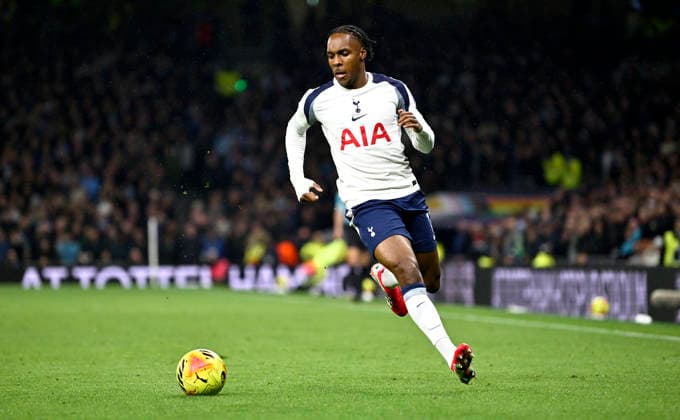 Tottenham Hotspur V Manchester City. Premier league. Mathys Tel (Spurs) during the Tottenham Hotspur V Manchester City Premier league match at the Tottenham Hotspur Stadium, London. Tottenham Tottenham Hotspur Stadium UK Copyright: xMartinxDaltonx Spurs_ManCity_010226_MD_062