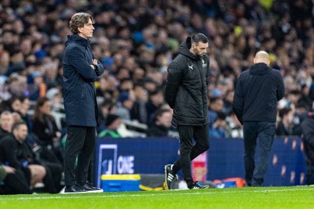 Tottenham Hotspur v Manchester City, Premier League Tottenham Hotspur manager Thomas Frank during the Premier League match between Tottenham Hotspur and Manchester City at Tottenham Hotspur Stadium, London, UK on 1 February 2026. London Tottenham Hotspur Stadium London UK Editorial use only DataCo restrictions apply See www.football-dataco.com , Copyright: xToyinxOshodix PSI-23665-0080