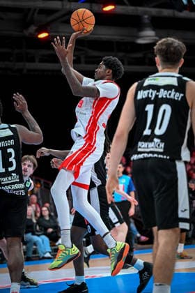 Barmer 2. Basketball Bundesliga ProA: Rheinstars Köln vs. Paderborn Baskets, 01.02.2026 Kenny Baptiste (RheinStarsKöln 39), Barmer 2. Basketball Bundesliga ProA: Rheinstars Köln vs. Paderborn Baskets am 01.02.2026 in der Motorworld Köln in Koeln (Nordrhein-Westfalen) Copyright: xBEAUTIFULxSPORTS Mueller-Laschetx