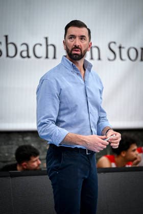 Barmer 2. Basketball Bundesliga ProA: Rheinstars Köln vs. Paderborn Baskets, 01.02.2026 Zoran Kukic (Trainer RheinStars Köln), Barmer 2. Basketball Bundesliga ProA: Rheinstars Köln vs. Paderborn Baskets am 01.02.2026 in der Motorworld Köln in Koeln (Nordrhein-Westfalen) Copyright: xBEAUTIFULxSPORTS Mueller-Laschetx