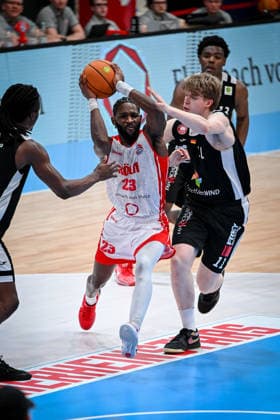 Barmer 2. Basketball Bundesliga ProA: Rheinstars Köln vs. Paderborn Baskets, 01.02.2026 Michael Jordan Miller (RheinStarsKöln 23), Barmer 2. Basketball Bundesliga ProA: Rheinstars Köln vs. Paderborn Baskets am 01.02.2026 in der Motorworld Köln in Koeln (Nordrhein-Westfalen) Copyright: xBEAUTIFULxSPORTS Mueller-Laschetx