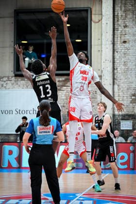 Barmer 2. Basketball Bundesliga ProA: Rheinstars Köln vs. Paderborn Baskets, 01.02.2026 Kenny Baptiste (RheinStarsKöln 39), Barmer 2. Basketball Bundesliga ProA: Rheinstars Köln vs. Paderborn Baskets am 01.02.2026 in der Motorworld Köln in Koeln (Nordrhein-Westfalen) Copyright: xBEAUTIFULxSPORTS Mueller-Laschetx