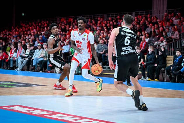 Barmer 2. Basketball Bundesliga ProA: Rheinstars Köln vs. Paderborn Baskets, 01.02.2026 Kenny Baptiste (RheinStarsKöln 39), Barmer 2. Basketball Bundesliga ProA: Rheinstars Köln vs. Paderborn Baskets am 01.02.2026 in der Motorworld Köln in Koeln (Nordrhein-Westfalen) Copyright: xBEAUTIFULxSPORTS Mueller-Laschetx