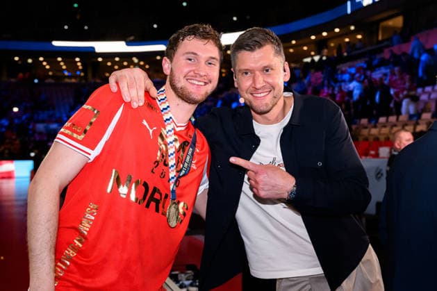 Herning: Handball EM 2026 - Finale - Daenemark - Deutschland Magnus und Niklas Landin Herning Jyske Bank Boxen Daenemark