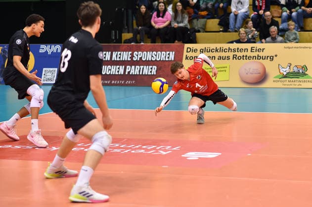 Mykhaylo Kosyak (VC Juniors Frankfurt, 01) TV Rottenburg vs. VC Juniors Frankfurt, Volleyball, 2. Bundesliga Sued, 17. Spieltag, Spiel 5676, Saison 2025 2026, 01.02.2026, TV Rottenburg vs. VC Juniors Frankfurt, Volleyball, 2. Bundesliga Sued, 17. Spieltag, Spiel 5676, Saison 2025 2026, 01.02.2026 Rottenburg Copyright: xEibner-Pressefoto RalphxKunzex EP_RKE