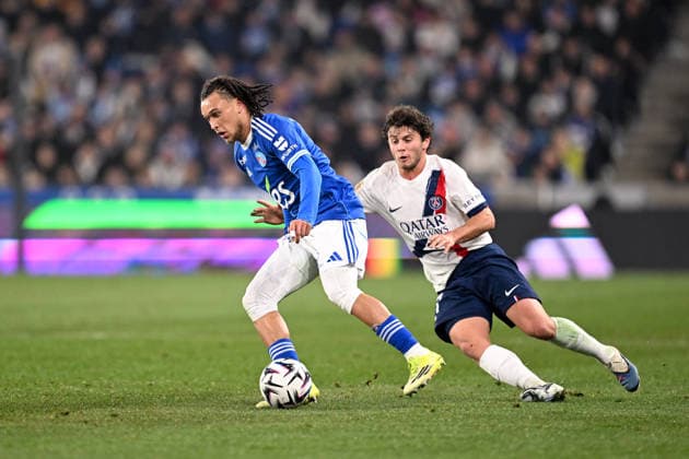 RC Strasbourg Alsace v Paris Saint-Germain - Ligue 1 McDonald s 2025 2026 07 Diego MOREIRA (rcsa) - 87 Joao NEVES (psg) during the Ligue 1 McDonald s match between Strasbourg and Paris SG at Stade de la Meinau on February 1, 2026 in Strasbourg, France. Strasbourg France  Copyright: xFEPx 776348271