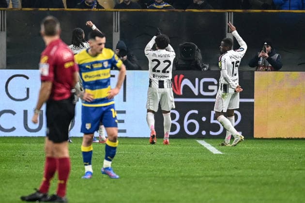 CALCIO - Serie A - Parma Calcio vs Juventus FC Weston Mckennie (Juventus Fc) celebrating his goal during Parma Calcio vs Juventus FC, Italian soccer Serie A match in Parma, Italy, February 01 2026 Parma Italy  Copyright: xIPAxSport ABACAx