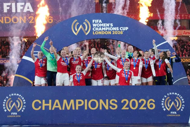 Arsenal Women FC v SC Corinthians - FIFA Women s Champions Cup 2026 Final Arsenal players celebrates victory after the FIFA Women s Champions Cup 2026 Final match between Arsenal Women FC and SC Corinthians at Arsenal Stadium on February 1, 2026 in London, United Kingdom. London England United Kingdom  Copyright: xJosexBretonx originalFilename:bretonhernandez-arsenalw260201_np7gC.jpg