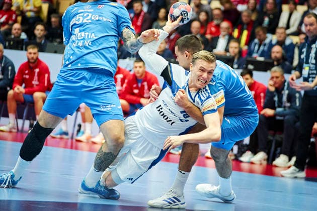 European Men s Handball Championship: Bronze Match Iceland s Gisli Kristjansson during the EHF Euro 2026 Bronze match in handball between Iceland and Croatia at Jyske Bank Boxen in Herning on Sunday, February 1, 2026. (Photo: Thomas Traasdahl Ritzau Scanpix) , Herning Denmark Copyright: RitzauxScanpix ThomasxTraasdahlx spdk20260201-161016-L