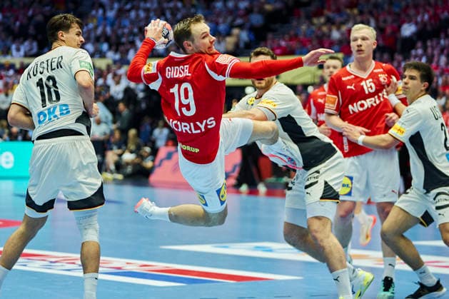 European Men s Handball Championship: Final Denmark s Mathias Gidsel during the EHF Euro 2026 final match between Denmark and Germany at Jyske Bank Boxen in Herning on Sunday, February 1, 2026. (Photo: Thomas Traasdahl Ritzau Scanpix) , Herning Denmark Copyright: RitzauxScanpix ThomasxTraasdahlx spdk20260201-213618-L