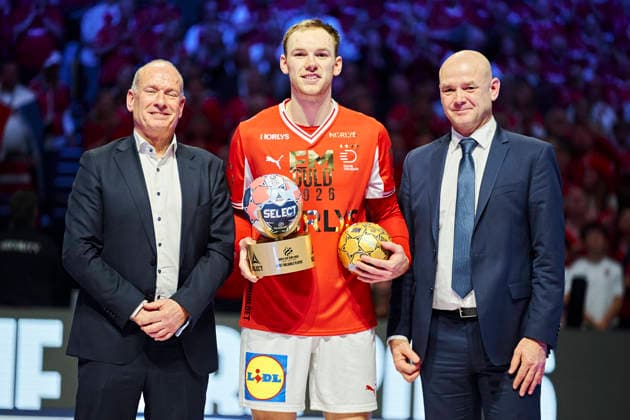European Men s Handball Championship: Final Denmark s Mathias Gidsel after the EHF Euro 2026 final match between Denmark and Germany at Jyske Bank Boxen in Herning on Sunday, February 1, 2026. (Photo: Thomas Traasdahl Ritzau Scanpix) , Herning Denmark Copyright: RitzauxScanpix ThomasxTraasdahlx spdk20260201-213659-L