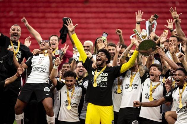 Flamengo x Corinthians Brasilia (DF) - 01 02 2026 - Football Super Copa do Brasil 2026 - Corinthians celebrates Super Copa do Brasil title Match between Flamengo x Corinthians valid for the Final of the Super Copa do Brasil 2026 held at the Mane Garrincha stadium on the afternoon of this Sunday (01). Imago Miguel Neto Distrito Federal Brasil Copyright: xMiguelxNetox