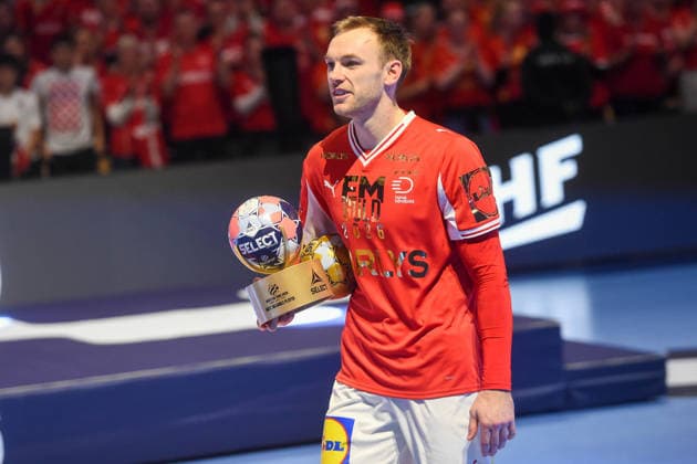 Handball I Herren I Europameisterschaft 2026 I Finale I Dänemark - Deutschland I 01.02.2026 Mathias Gidsel (19, Dänemark), MVP, Torschützenkönig Copyright: xLobeca JanxKirschnerx