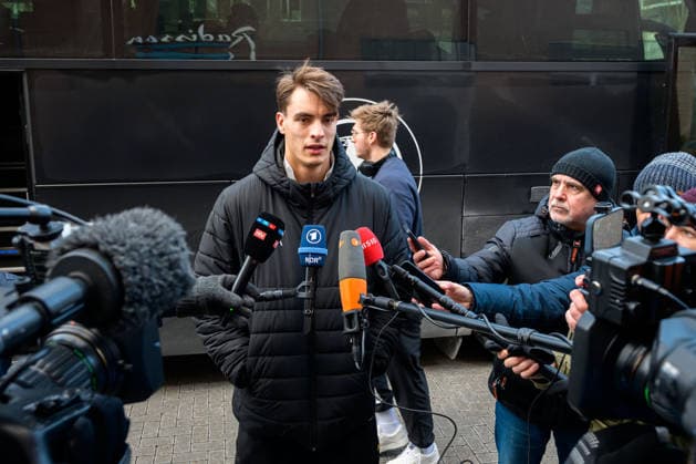Herning: Handball EM 2026 - Abreise - Deutschland Julian Köster Koester (Deutschland) Silkeborg Radisson Hotel Daenemark