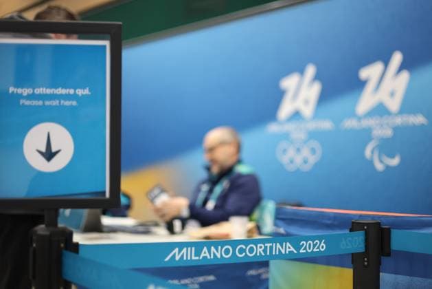 2026 Winter Olympics Games Milano Cortina Pierre Teyssot MAXPPP ; Delegations and guest for the Milan-Cortina Winter Olympics arrive and get accredited at Milano Malpensa Airport on the outskirts of Milan, Ferno, Italy, on February 2, 2026. The 2026 Winter Olympics Games will take place from February 6 to 22 at sites across Lombardy and Northeast Italy. Accreditation desk Pierre Teyssot Maxppp Ferno Lombardy Italy  Copyright: xMAXPPPxPierrexTeyssotx TEY19923 TEY19923