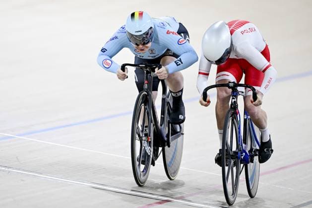 Belgian Nicky Degrendele pictured in action during the women s Sprint 1 16 finals at the second day of the 2026 UEC Track Elite European Championships, in Konya, Turkey, Monday 02 February 2026. The European Championships take place from 01 to 05 February 2026. DIRKxWAEM  x160460967x