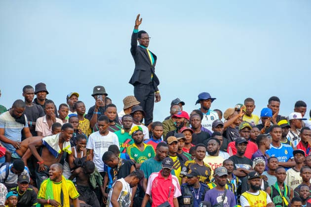DRC: Michel Nkuka Lumumba at AS Vita Club vs Les Aigles du Congo Derby KINSHASA, DRC - JANUARY 31, 2026: Michel Nkuka Mboladinga, popularly known as Lumumba for his iconic tribute pose to Patrice Lumumba, attends the Linafoot Ligue 1 match between AS Vita Club and FC Les Aigles du Congo at Stade Tata RaphaÃ«l. This marks his first public appearance in a Congolese stadium following his viral fame during the 2025 Africa Cup of Nations (AFCON) in Morocco. The high-stakes derby ended in a 0-0 draw. Kinshasa TATA RAPAHEL Stadium KINSHASA Democratic Republic of the Congo