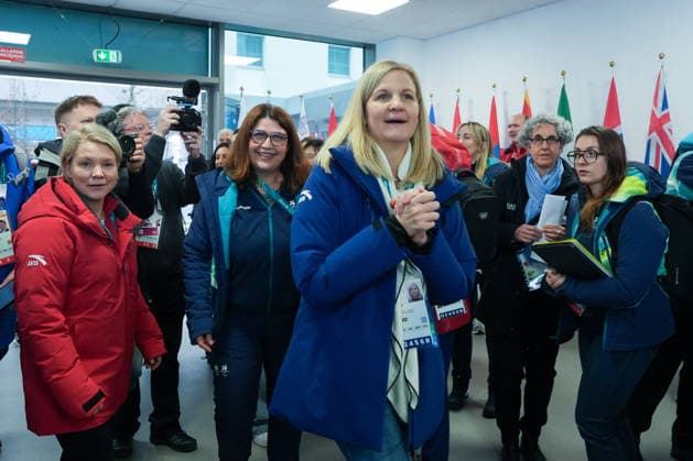 Kirsty Coventry all™Inaugurazione del Murale della Tregua Olimpica di Milano Cortina 2026 presso il Villaggio Olimpico - Cronaca - Milano 02 02 2026 (foto Claudio Furlan LaPresse) Inauguration of the Milan Cortina 2026 Olympic Truce Mural at the Olympic Village - News - Milan 02 02 2026  Copyright: xClaudioxFurlan LaPressex