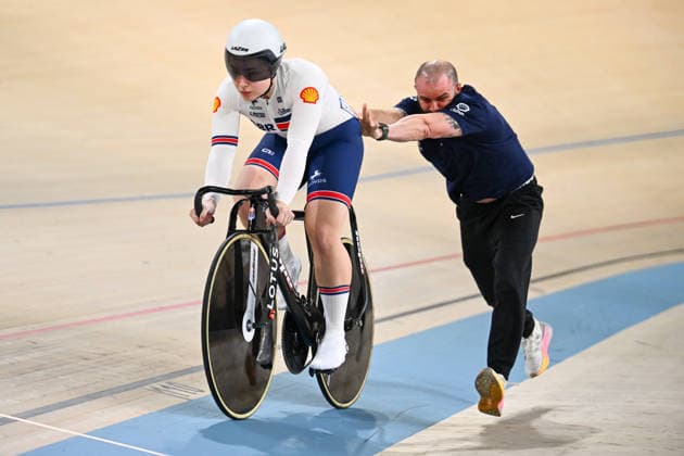 2026 UEC Track Elite European Championships Picture by Olly Hassell SWpix.com - 02 02 2026 - Cycling - 2026 UEC Track Elite European Championships - Konya Velodrome, Konya, Türkiye - Women s Sprint Qualifying - Sophie Capewell (Great Britain) Copyright: x xSWpix.comx(t axPhotographyxHubxLtd)xOllyxHassell SWpix.comx SWP-3177-0282