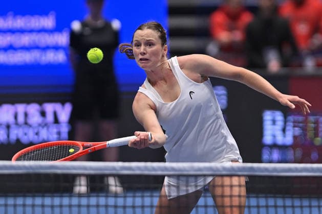 Anna Siskova from Czechia in action against Tamara Korpatsch from Germany during the WTA, Tennis Damen women s tennis tournament Ostrava Open, on February 2, 2026, in Ostrava, Czech Republic. (CTKxPhoto JaroslavxOzana) CTKPhotoP2026020205969  CTKPhotoP2026020205969