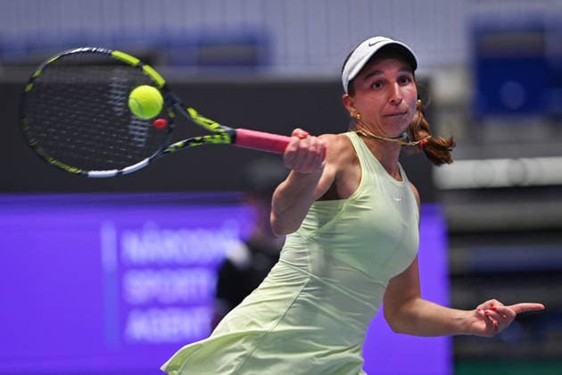 Tamara Korpatsch from Germany is seen during match against Anna Siskova from Czechia within the WTA, Tennis Damen women s tennis tournament Ostrava Open, on February 2, 2026, in Ostrava, Czech Republic. (CTKxPhoto JaroslavxOzana) CTKPhotoP2026020206184  CTKPhotoP2026020206184