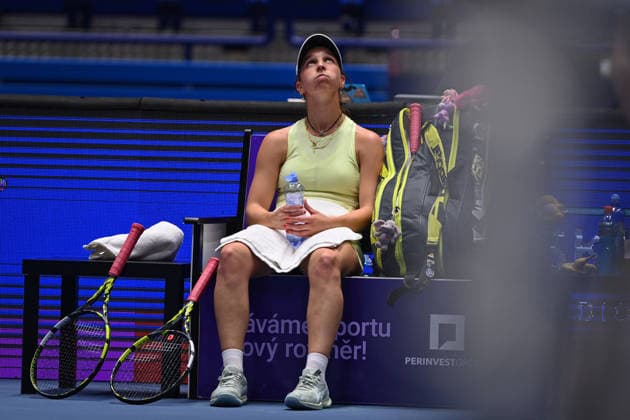 Tamara Korpatsch from Germany is seen during match against Anna Siskova from Czechia within the WTA, Tennis Damen women s tennis tournament Ostrava Open, on February 2, 2026, in Ostrava, Czech Republic. (CTKxPhoto JaroslavxOzana) CTKPhotoP2026020206185  CTKPhotoP2026020206185