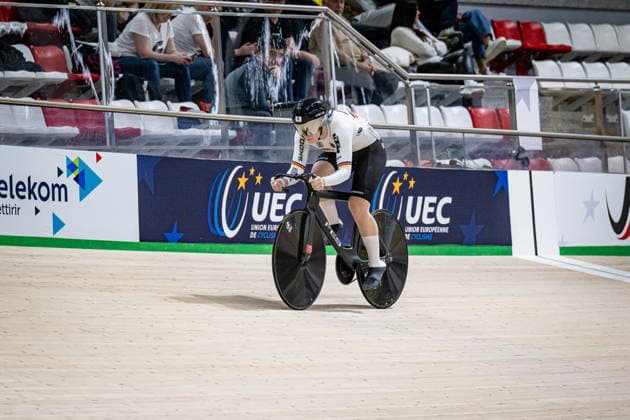 GRABOSCH Pauline Sophie: UEC Track cycling, Rad, Radsport, Bahnrad, Bahn European Championships Konya 2026 GRABOSCH Pauline Sophie ( GER ) Germany Querformat - quer - horizontal - Landscape - Event Veranstaltung: UEC Track Cycling European Championships 2026 - Category Kategorie: Cycling - Track Cycling European Championships - Location Ort: Asia - Turkey - Türkiye - Konya - Discipline: Sprint - Category: Elite Women - Distance: 200 m - Date Datum: 02.02.2026 Monday Day 2 -