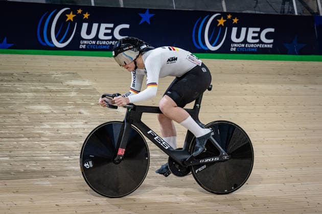 GRABOSCH Pauline Sophie: UEC Track cycling, Rad, Radsport, Bahnrad, Bahn European Championships Konya 2026 GRABOSCH Pauline Sophie ( GER ) Germany Querformat - quer - horizontal - Landscape - Event Veranstaltung: UEC Track Cycling European Championships 2026 - Category Kategorie: Cycling - Track Cycling European Championships - Location Ort: Asia - Turkey - Türkiye - Konya - Discipline: Sprint - Category: Elite Women - Distance: 200 m - Date Datum: 02.02.2026 Monday Day 2 -