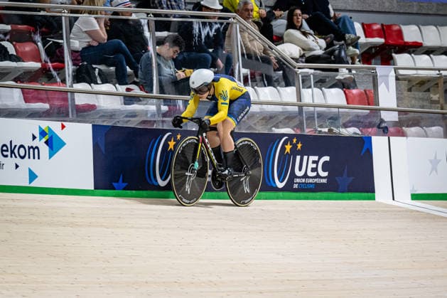 BILETSKA Alla: UEC Track cycling, Rad, Radsport, Bahnrad, Bahn European Championships Konya 2026 BILETSKA Alla ( UKR ) Ukraine Querformat - quer - horizontal - Landscape - Event Veranstaltung: UEC Track Cycling European Championships 2026 - Category Kategorie: Cycling - Track Cycling European Championships - Location Ort: Asia - Turkey - Türkiye - Konya - Discipline: Sprint - Category: Elite Women - Distance: 200 m - Date Datum: 02.02.2026 Monday Day 2 -