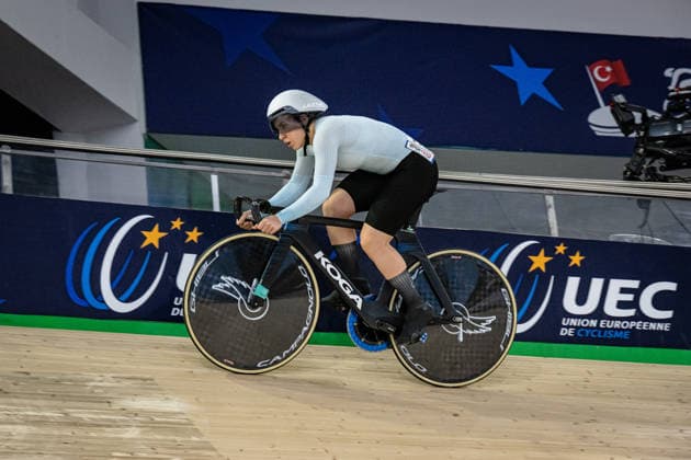 BURLAKOVA Iana: UEC Track cycling, Rad, Radsport, Bahnrad, Bahn European Championships Konya 2026 BURLAKOVA Iana ( RUS ) Russia Querformat - quer - horizontal - Landscape - Event Veranstaltung: UEC Track Cycling European Championships 2026 - Category Kategorie: Cycling - Track Cycling European Championships - Location Ort: Asia - Turkey - Türkiye - Konya - Discipline: Sprint - Category: Elite Women - Distance: 200 m - Date Datum: 02.02.2026 Monday Day 2 -
