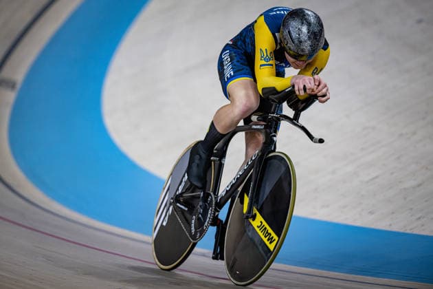 HOLIAK Vladyslav: UEC Track cycling, Rad, Radsport, Bahnrad, Bahn European Championships Konya 2026 HOLIAK Vladyslav ( UKR ) Ukraine Querformat - quer - horizontal - Landscape - Event Veranstaltung: UEC Track Cycling European Championships 2026 - Category Kategorie: Cycling - Track Cycling European Championships - Location Ort: Asia - Turkey - Türkiye - Konya - Discipline: Individual Time Trail - Category: Elite Men - Distance: 1000 m - Date Datum: 02.02.2026 Monday Day 2 -