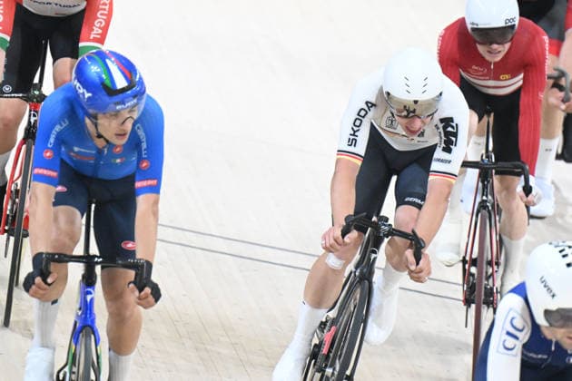 02-02-2026 European Championships Elite Track; Giornata 02; 2026, Germany; 2026, Danimarca; Teutenberg, Tim Torn; Haugsted, Conrad; Konya - Velodrom; 
