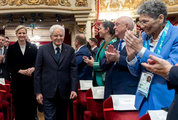 February 2, 2026, Milano: Il Presidente della Repubblica Sergio Mattarella con con Kirsty Coventry, Presidente del Comitato Olimpico Internazionale, al Teatro alla Scala per l apertura della 145ma sessione del Comitato Olimpico Internazionale, Milano, 2 febbraio 2026 ANSA Paolo Giandotti - Ufficio per la stampa e l informazione della Presidenza della Repubblica +++ UFFICIO STAMPA QUIRINALE +++ FOTO NON IN VENDITA - DA USARE SOLO PER FINI GIORNALISTICI +++ NPK +++ .----.An handout picture, provided by Quirinale press office, shows the pesident of the italian Republic Sergio Mattarella with Kirsty Coventry, President of the International Olympic Committee, at the Teatro alla Scala for the opening of the 145th session of the International Olympic Committee, Milan 2 February 2026 ANSA Paolo Giandotti - Office for Press and Information of the Presidency of the Republic +++ ANSA PROVIDES ACCESS TO THIS HANDOUT PHOTO TO BE USED SOLELY TO ILLUSTRATE NEWS REPORTING OR COMMENTARY ON THE FACTS OR EVENTS DEPICTED IN THIS IMAGE - NO ARCHIVING - NO LICENSING - NPK Mattarella Dichiara Aperta La 145ma Sessione Del Cio  - ZUMAa110 20260202_zaf_a110_047 Copyright: xUfficioxStampaxQuirinalex