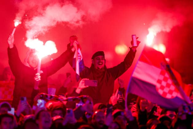 Ceremonial welcome for Croatian National Handball Team after winning bronze at the Men s EHF EURO 2026 Croatia fans during ceremonial welcome for Croatia Handball Team at ban Jelacic Square in Zagreb, Croatia on February 2, 2026. Croatia won bronze medal at the 2026 EHF European Men s Handball Championship.  IgorxKralj PIXSELL
