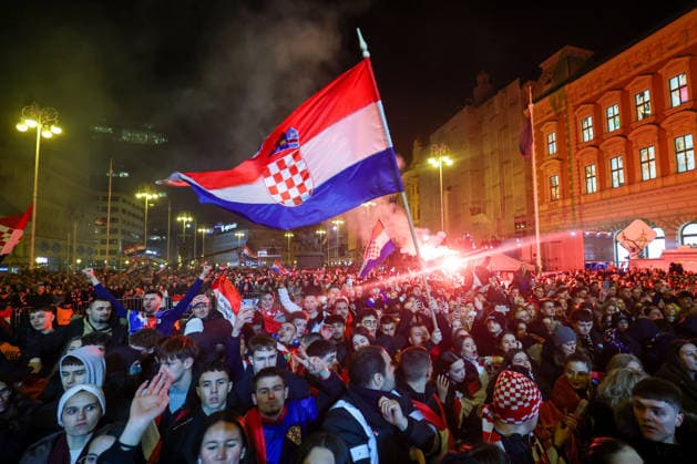 Ceremonial welcome for Croatian National Handball Team after winning bronze at the Men s EHF EURO 2026 Croatia fans during ceremonial welcome for Croatia Handball Team at ban Jelacic Square in Zagreb, Croatia on February 2, 2026. Croatia won bronze medal at the 2026 EHF European Men s Handball Championship.  IgorxKralj PIXSELL