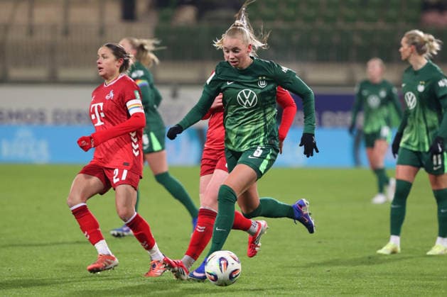 VfL vs. Köln, BL Frauen Wolfsburg, 02.02.2026, Fußball, Frauen, Google Pixel Bundesliga, Saison 2025 2026, VfL Wolfsburg vs 1. FC Köln, Ella Paddemors (VfL Wolfsburg) AOK Stadion Niedersachsen Deutschland