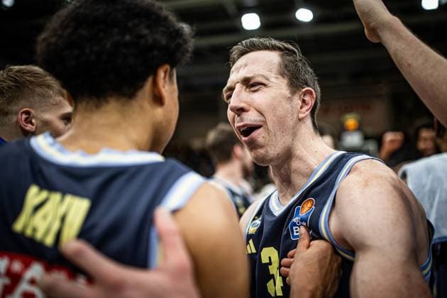 Justin Bean (Alba Berlin) und Jack Kayil (Alba Berlin), Vet Concept Gladiators Trier vs Alba Berlin, Basketball, easyCredit BBL, 18. Spieltag, Saison 2025 2026, 02.02.2026 Vet Concept Gladiators Trier vs Alba Berlin, Basketball, easyCredit BBL, 18. Spieltag, Saison 2025 2026, 02.02.2026 Copyright: xEibner-Pressefoto AlexanderxNeisx EP_ANS