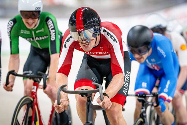 SCHMIDBAUER Maximilian: UEC Track cycling, Rad, Radsport, Bahnrad, Bahn European Championships Konya 2026 SCHMIDBAUER Maximilian ( AUT ) Austria Querformat - quer - horizontal - Landscape - Event Veranstaltung: UEC Track Cycling European Championships 2026 - Category Kategorie: Cycling - Track Cycling European Championships - Location Ort: Asia - Turkey - Türkiye - Konya - Discipline: Points Race - Category: Elite Men - Distance: 40 km - Date Datum: 02.02.2026 Monday Day 2 -