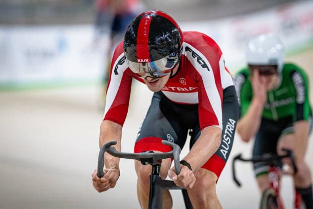SCHMIDBAUER Maximilian: UEC Track cycling, Rad, Radsport, Bahnrad, Bahn European Championships Konya 2026 SCHMIDBAUER Maximilian ( AUT ) Austria Querformat - quer - horizontal - Landscape - Event Veranstaltung: UEC Track Cycling European Championships 2026 - Category Kategorie: Cycling - Track Cycling European Championships - Location Ort: Asia - Turkey - Türkiye - Konya - Discipline: Points Race - Category: Elite Men - Distance: 40 km - Date Datum: 02.02.2026 Monday Day 2 -