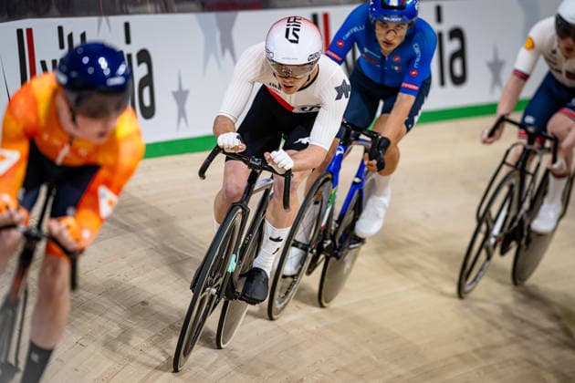 CONSTANT Matteo: UEC Track cycling, Rad, Radsport, Bahnrad, Bahn European Championships Konya 2026 CONSTANT Matteo ( SUI ) Switzerland Querformat - quer - horizontal - Landscape - Event Veranstaltung: UEC Track Cycling European Championships 2026 - Category Kategorie: Cycling - Track Cycling European Championships - Location Ort: Asia - Turkey - Türkiye - Konya - Discipline: Points Race - Category: Elite Men - Distance: 40 km - Date Datum: 02.02.2026 Monday Day 2 -