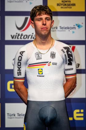 TEUTENBERG Tim Torn: UEC Track cycling, Rad, Radsport, Bahnrad, Bahn European Championships Konya 2026 TEUTENBERG Tim Torn ( GER ) Germany Winner - First Place - Award Ceremony - Medal Ceremony - Podium - Hochformat - Hoch - Vertikal - Portrait - Event Veranstaltung: UEC Track Cycling European Championships 2026 - Category Kategorie: Cycling - Track Cycling European Championships - Location Ort: Asia - Turkey - Türkiye - Konya - Discipline: Points Race - Category: Elite Men - Distance: 40 km - Date Datum: 02.02.2026 Monday Day 2 -