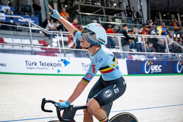 KOPECKY Lotte: UEC Track cycling, Rad, Radsport, Bahnrad, Bahn European Championships Konya 2026 KOPECKY Lotte ( BEL ) Belgium Querformat - quer - horizontal - Landscape - Event Veranstaltung: UEC Track Cycling European Championships 2026 - Category Kategorie: Cycling - Track Cycling European Championships - Location Ort: Asia - Turkey - Türkiye - Konya - Discipline: Elimination Race - Category: Elite Women - Distance: ... m - Date Datum: 02.02.2026 Monday Day 2 -